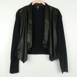 G Giuliana Faux Leather Snakeskin Cardigan Jacket